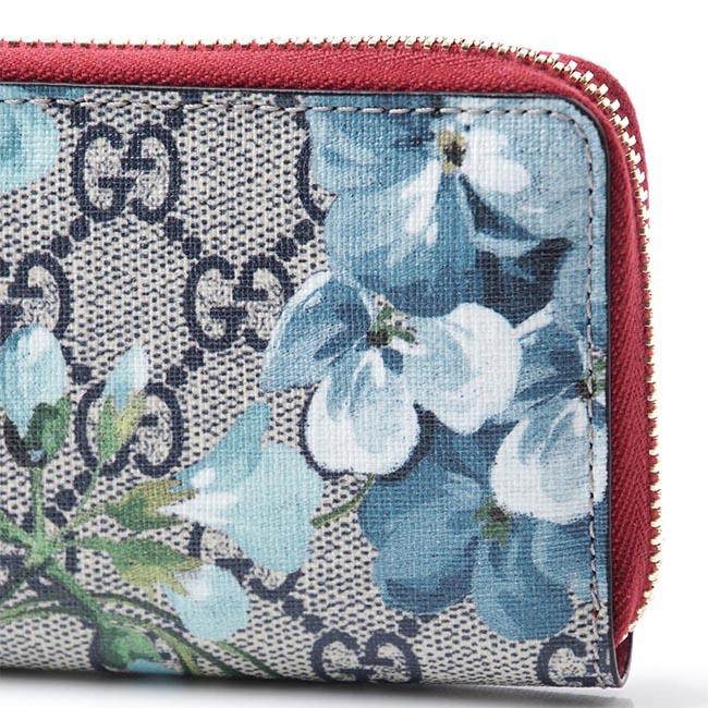 グッチ GUCCI カードケース GGブルームス ベージュ×ブルー×レッド ブルー系 421310 ku2ig 8492 レディース