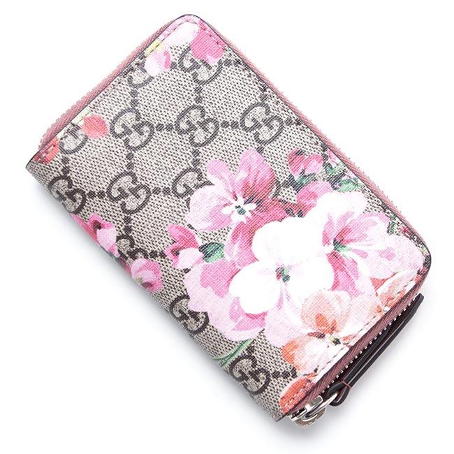 グッチ GUCCI カードケース GGブルームス ベージュ×エボニー×アンティークローズ ピンク系 421310 ku2in 8693 レディース