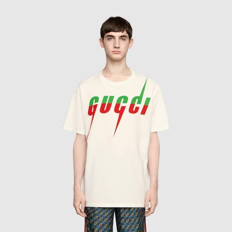グッチ GUCCI ブレード プリント コットンTシャツ 565806 XJAZY 9037