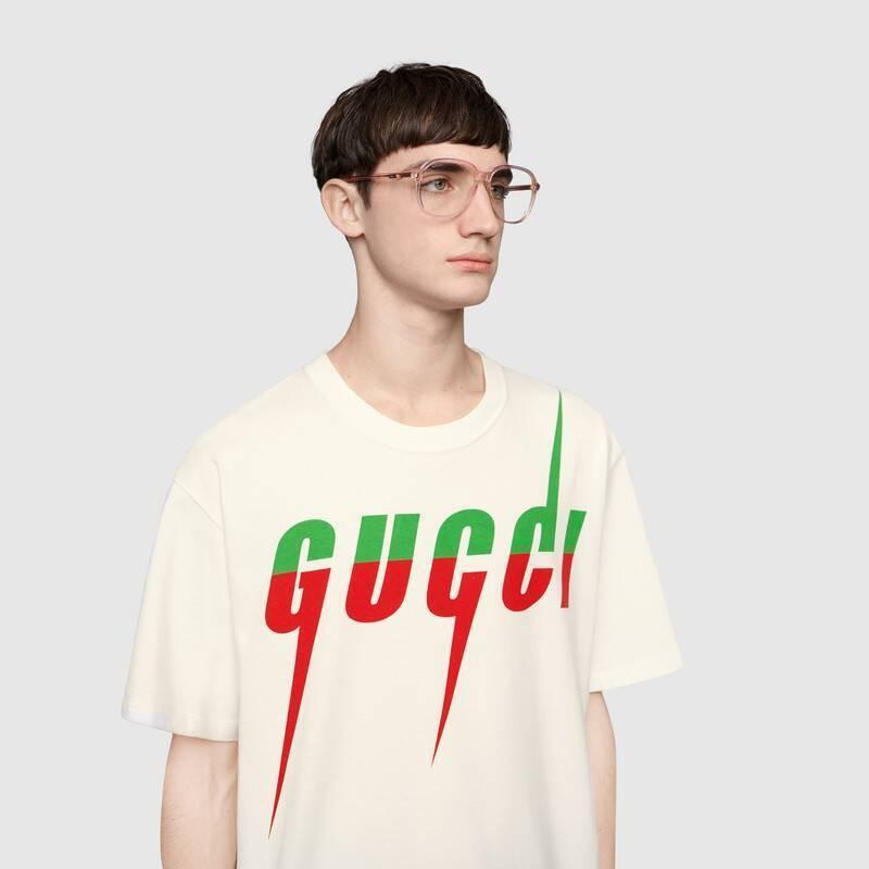 グッチ GUCCI ブレード プリント コットンTシャツ 565806 XJAZY 9037