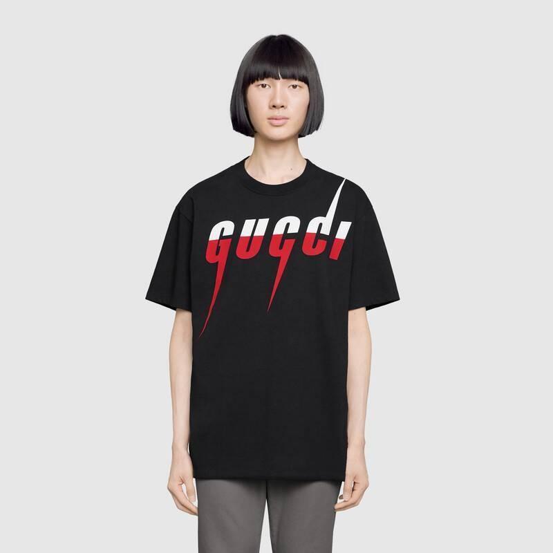 グッチ GUCCI ブレード プリント コットンTシャツ 565806 XJAZY 1141