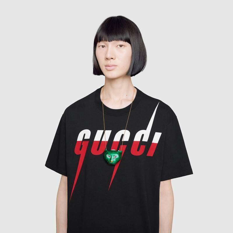 グッチ GUCCI ブレード プリント コットンTシャツ 565806 XJAZY 1141