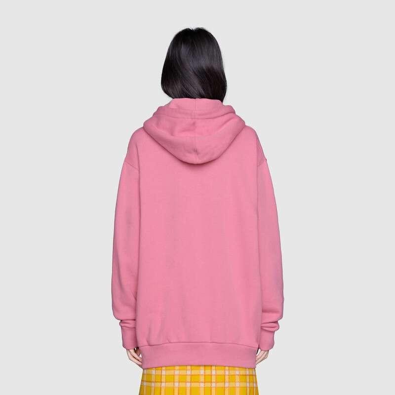 グッチ GGアップル プリント フーデッド スウェットシャツ 610160