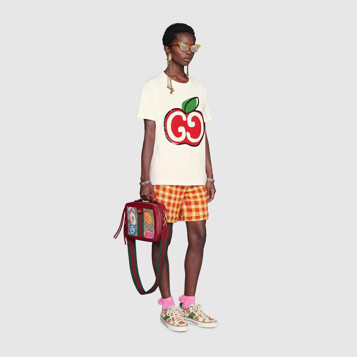 グッチ GUCCI GGアップル プリント オーガニック コットン Tシャツ 580762 XJB7U 9381