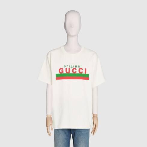 GUCCI 「オリジナルグッチ」プリントオーバーサイズTシャツ 616036 XJCOQ 9095