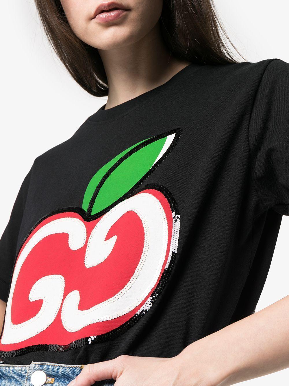 グッチ GUCCI GGアップル プリントTシャツ 580762XJB7U1000