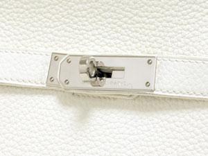 エルメス  ジプシエール 28/白×シルバー金具 he-ba-3891