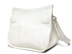 エルメス  ジプシエール 28/白×シルバー金具 he-ba-3891