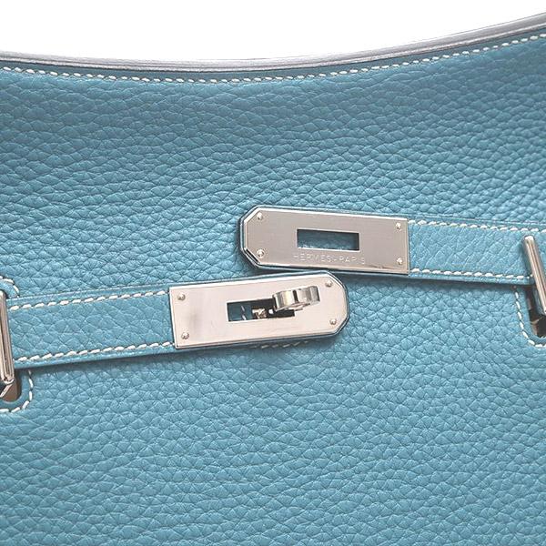 エルメス ジプシエール28　トリヨンクレマンス　ブルージーン　シルバー金具 he-ba-3890