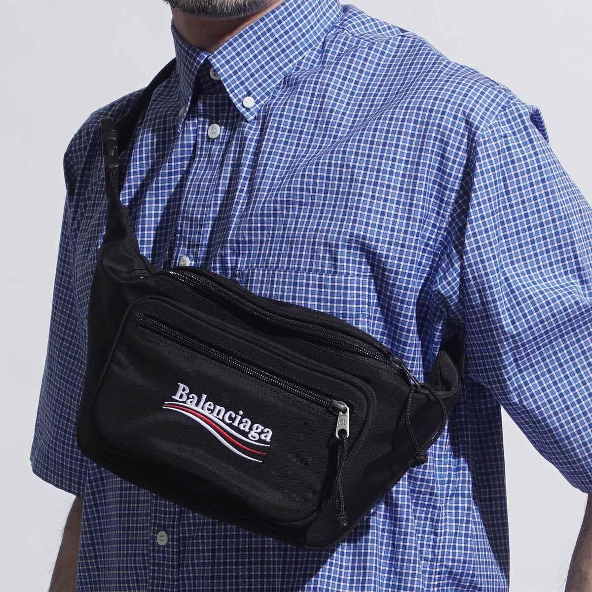 バレンシアガ BALENCIAGA ボディバッグ ベルトバッグ ウエストポーチ ブラック メンズ バッグ モード トレンド EXPLORER BELT BAG エクスプローラー 482389 9wb35 1000​