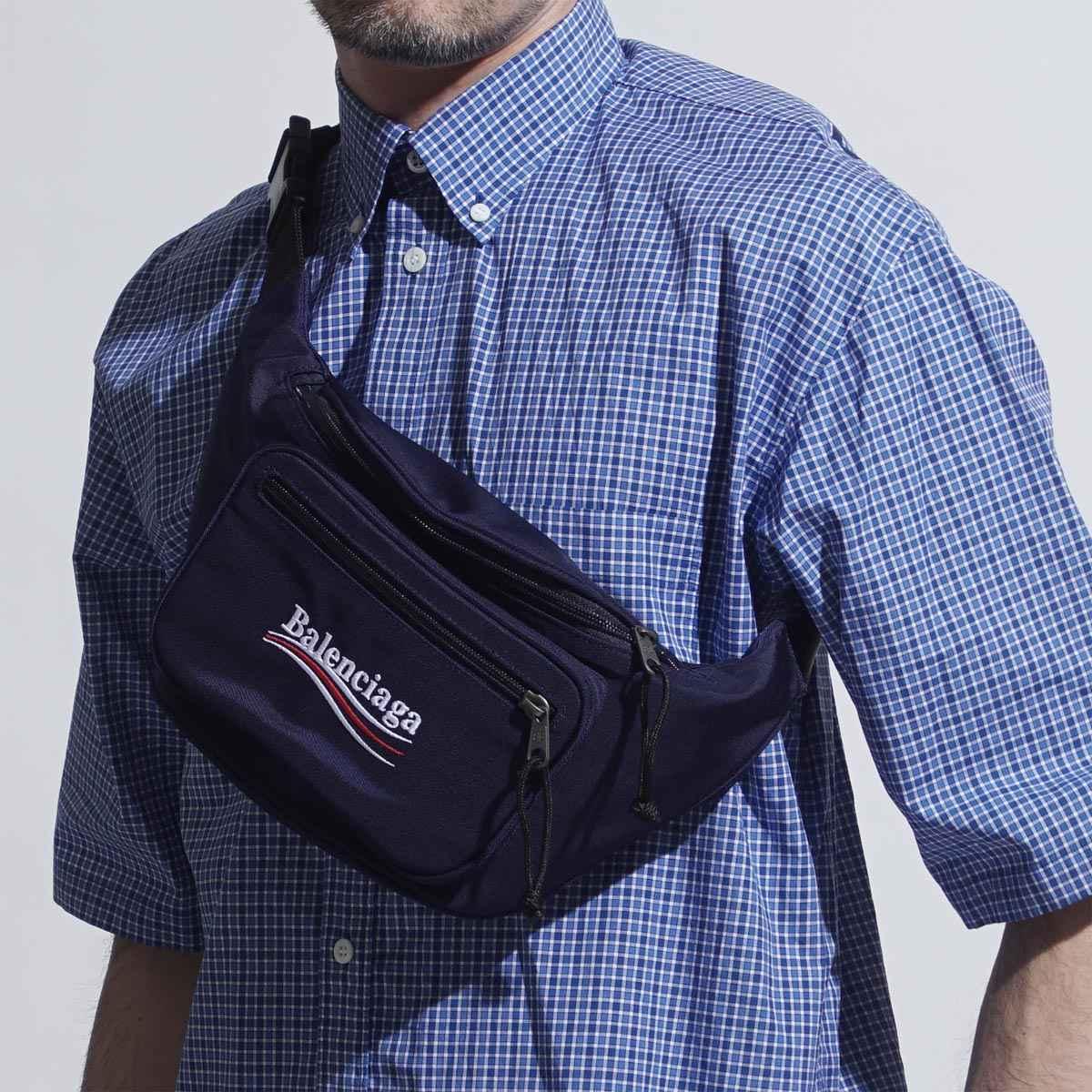 バレンシアガ BALENCIAGA ボディバッグ ベルトバッグ ウエストポーチ ブルー メンズ バッグ モード トレンド  EXPLORER BELT BAG エクスプローラー 482389 9wb35 4400