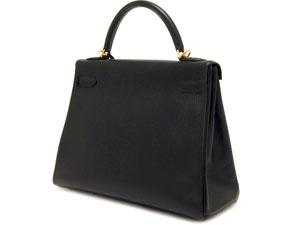 エルメス ケリー 28/32 黒×ゴールド金具 he-ba-4213
