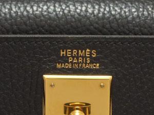 エルメス ケリー 28/32 黒×ゴールド金具 he-ba-4213