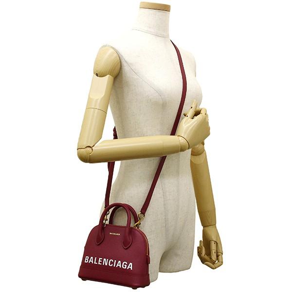 バレンシアガ トップハンドルXXS カーフレザー ルージュグレナ ボルドー ワインレッド ゴールド金具 ロゴ ハンドバッグ ショルダーバッグ ポシェット 525050