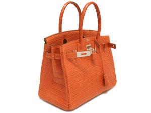 エルメス バーキン 25/30/35 クロコダイル/ブルーロイ×シルバー金具 he-ba-4938
