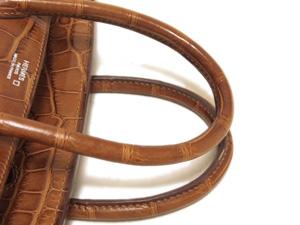 エルメス バーキン 25/30/35 クロコダイル/マロンドインディ×シルバー金具 he-ba-5039