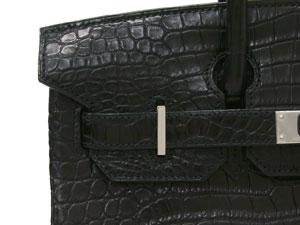 エルメスバーキン 25/30/35 クロコダイル（マットポロサス）/黒×シルバー金具 he-ba-1327