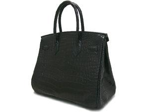エルメスバーキン 25/30/35 クロコダイル（マットポロサス）/黒×シルバー金具 he-ba-1327