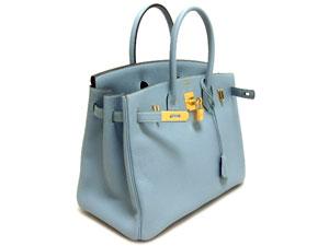 エルメス/バーキン 25/30/35 ブルーラン×ゴールド金具 he-ba-3783