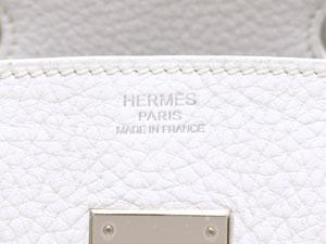 エルメス バーキン 25/30/35 白×シルバー金具 he-ba-4202