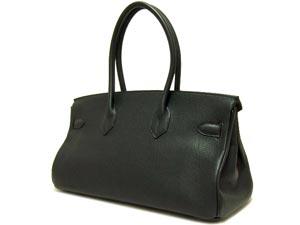  エルメス/ショルダーバーキン/黒×シルバー金具 he-ba-3151