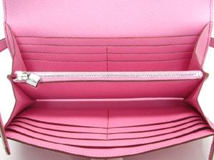 エルメス ケリーウォレット.ロング/ピンク×シルバー金具 he-ac-0885