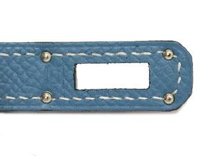 エルメス ケリーウォレット ロング/ブルージーン×シルバー金具 he-ac-1130