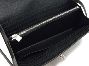 エルメス/ケリーウォレット ロング/黒×シルバー金具 he-ac-0558 