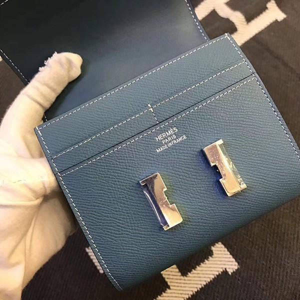 エルメス コンスタンス コンパクト ミニ ヴォーエプソン  二つ折り財布 he-co-0086