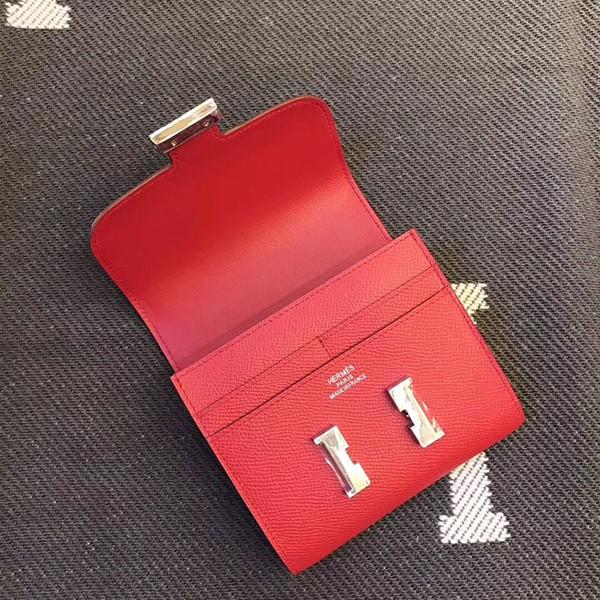 エルメス コンスタンス コンパクト ミニ ヴォーエプソン  二つ折り財布 he-co-0092