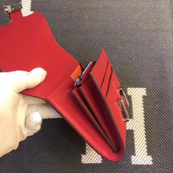 エルメス コンスタンス コンパクト ミニ ヴォーエプソン  二つ折り財布 he-co-0092