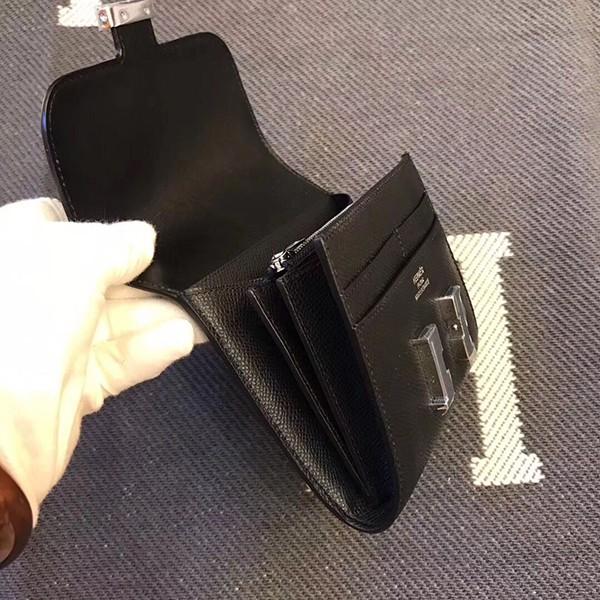 エルメス コンスタンス コンパクト ミニ ヴォーエプソン  二つ折り財布 he-co-0093