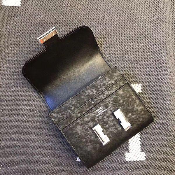 エルメス コンスタンス コンパクト ミニ ヴォーエプソン  二つ折り財布 he-co-0093