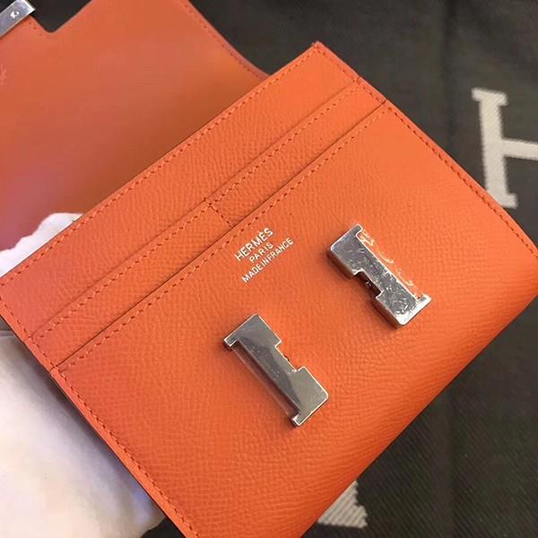 エルメスコンスタンス コンパクト ミニ ヴォーエプソン  二つ折り財布 he-co-0096
