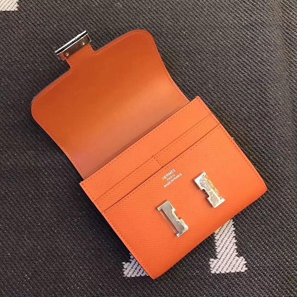エルメスコンスタンス コンパクト ミニ ヴォーエプソン  二つ折り財布 he-co-0096