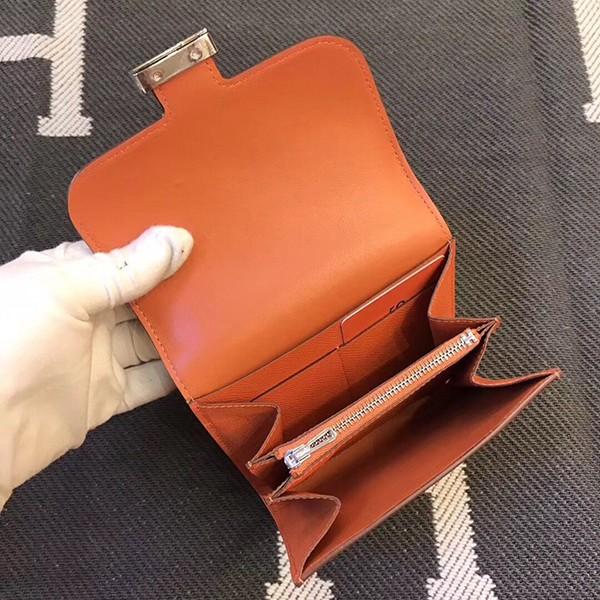 エルメスコンスタンス コンパクト ミニ ヴォーエプソン  二つ折り財布 he-co-0096
