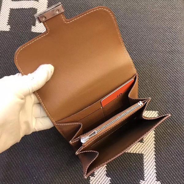 エルメス コンスタンス コンパクト ミニ ヴォーエプソン  二つ折り財布 he-co-0098