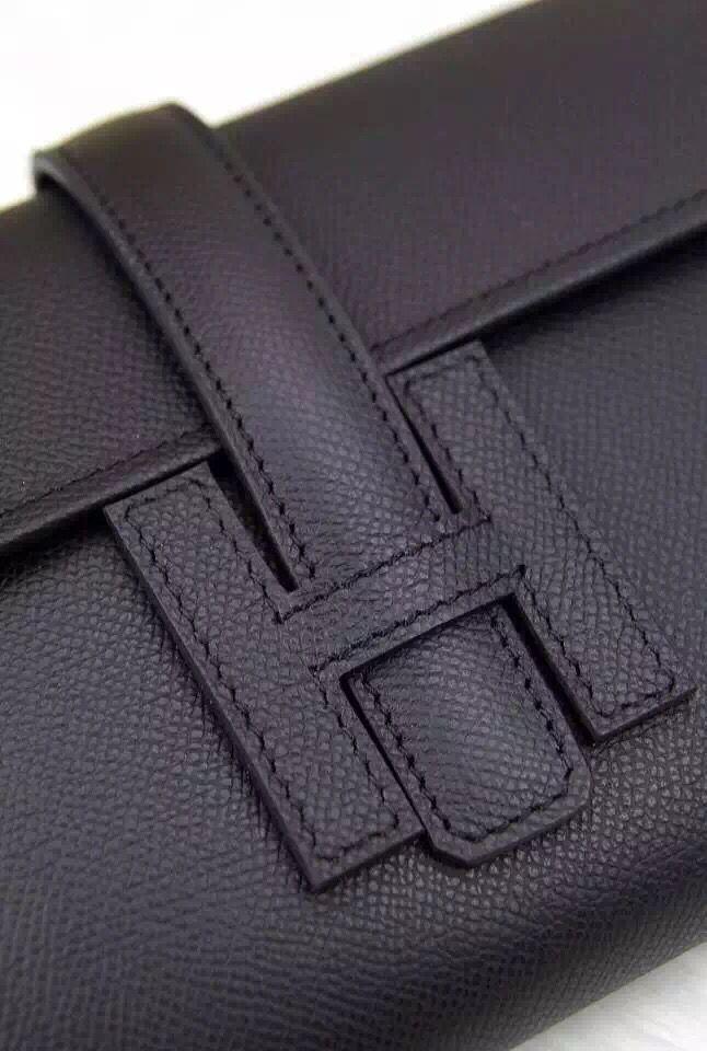 エルメス[HERMES] ジジェ エラン[Jige Elan] （シロステッチ） エプソン ブラック he-je-5303