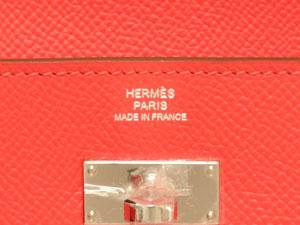 エルメス ケリーウォレット ロング/ローズジャイプール×シルバー金具 he-ac-1723