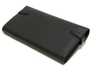 エルメス/ケリーウォレット ロング/黒×シルバー金具 he-ac-1358 