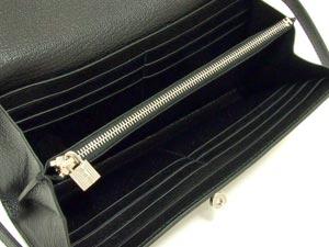 エルメス/ケリーウォレット ロング/黒×シルバー金具 he-ac-1358 