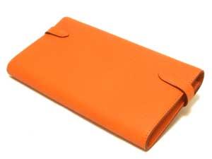 エルメスケリーウォレット ロング/オレンジ×シルバー金具 he-ac-1622