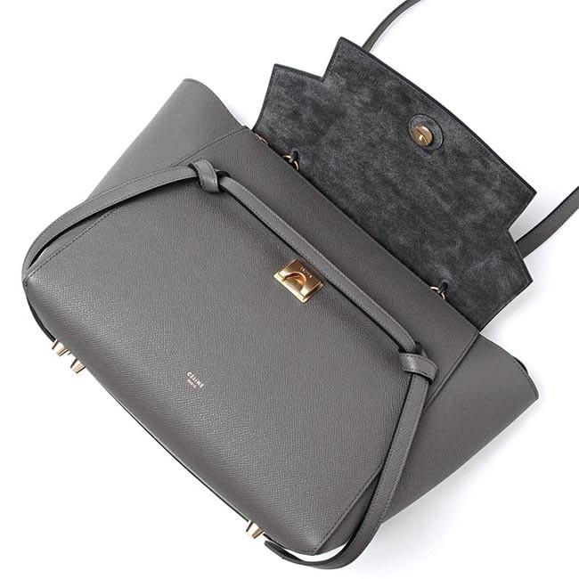 セリーヌ CELINE ハンドバッグ(2WAY仕様) Belt Bag LEATHER Grey グレー系 17610 3zva 10dc レディース