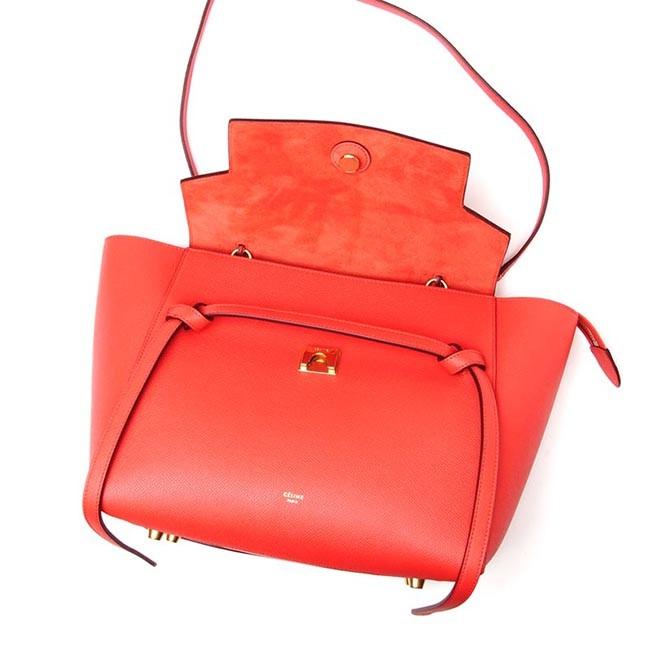 セリーヌ CELINE/ ハンドバッグ(2WAY仕様)/Belt Bag LEATHER /Vermillon レッド系 17610 3zva 27vl レディース