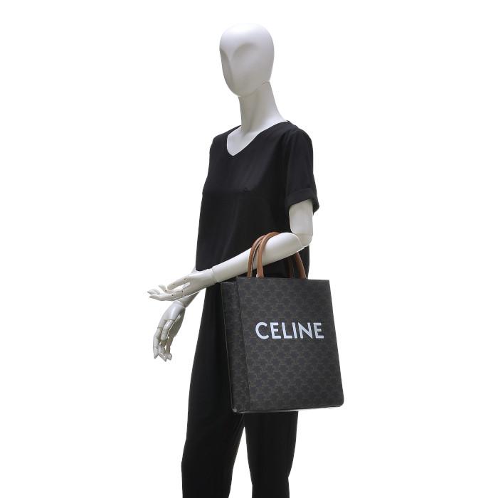 セリーヌ バッグCELINE  ショルダー スモール カバ ヴァーティカル トリオンフ キャンバスバッグ タン 19154 2BZK 04LU