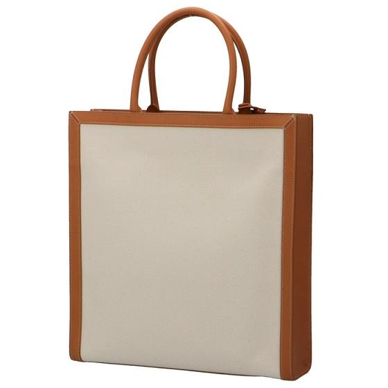 セリーヌ トートバッグ CELINE バーティカル CABAS キャンバストート ロゴプリント ベージュ系 19040 2BNZ 02NT