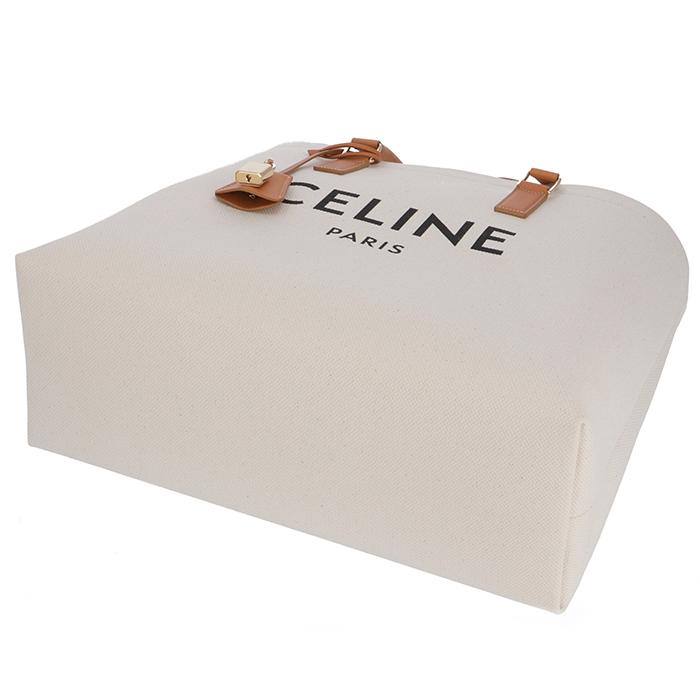セリーヌ CELINE ホリゾンタル キャンバス ロゴプリント トートバッグ CABAS CELINE ベージュ系 19006 2BNZ 02NT