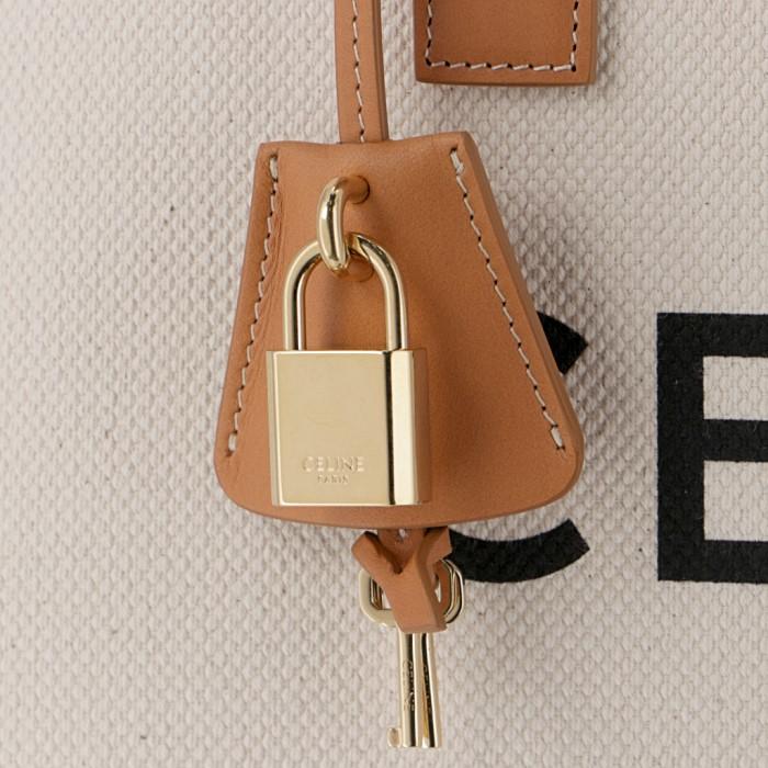 セリーヌ CELINE ホリゾンタル キャンバス ロゴプリント トートバッグ CABAS CELINE ベージュ系 19006 2BNZ 02NT