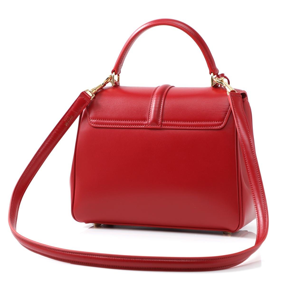 セリーヌ CELINE ハンドバッグ2WAY レッド レディース ギフト プレゼント レザー 18800 3bey 27ed 16 セーズ SMALL