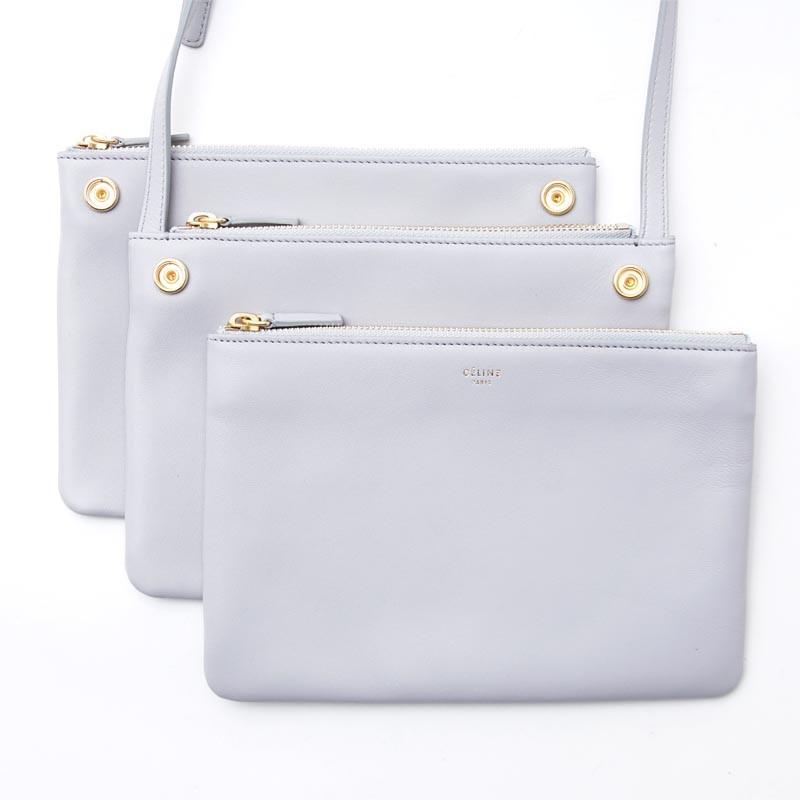 セリーヌ CELINE ショルダーバッグ グレー レディース ギフト プレゼント レザー 本革 グレー 16511 3eta 08gc Trio トリオ